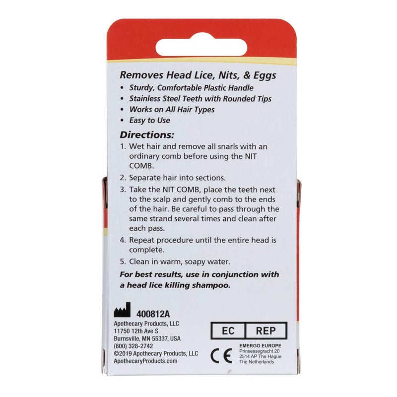 Acu-Life Lice & Nit Comb for Kids & Adults, Stainless Steel Teeth for Easy Lice & Egg Removal, Gentle Hair Care for Baby, Toddler & Family, Durable, Travel-Friendly Design, Blue - Image 4